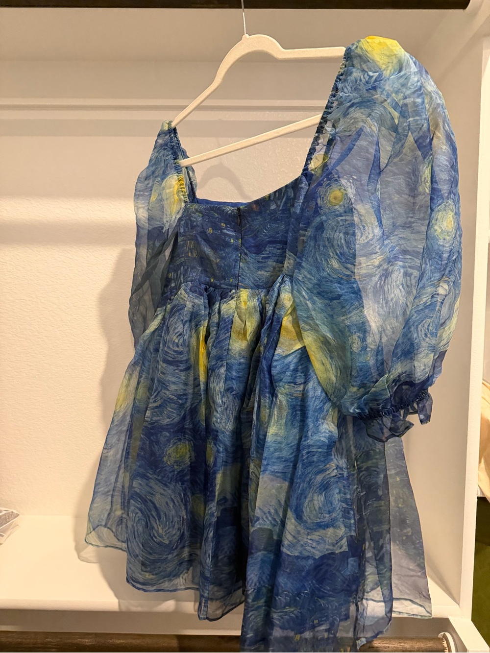 The Starry Sky Puff Sleeve Dress - Picture 1 of 2